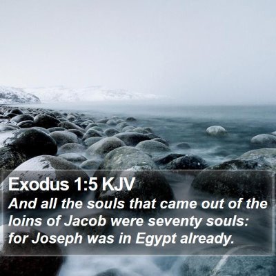 Exodus 1:5 KJV Bible Verse Image