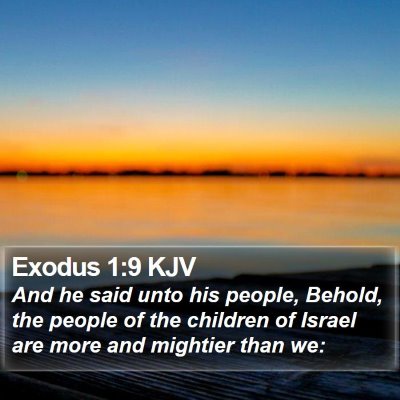 Exodus 1:9 KJV Bible Verse Image