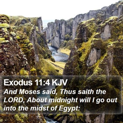 Exodus 11:4 KJV Bible Verse Image