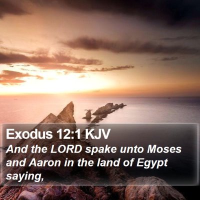 Exodus 12:1 KJV Bible Verse Image