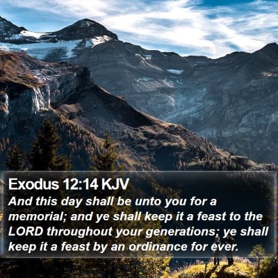 Exodus 12:14 KJV Bible Verse Image