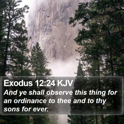 Exodus 12:24 KJV Bible Verse Image
