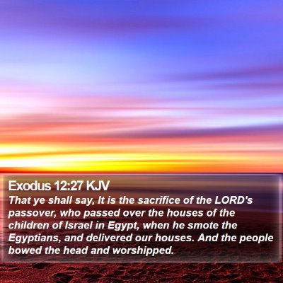 Exodus 12:27 KJV Bible Verse Image
