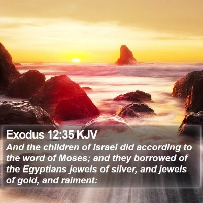 Exodus 12:35 KJV Bible Verse Image
