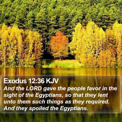 Exodus 12:36 KJV Bible Verse Image
