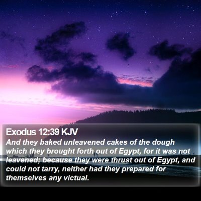 Exodus 12:39 KJV Bible Verse Image