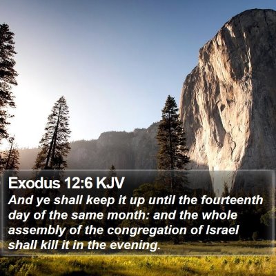 Exodus 12:6 KJV Bible Verse Image