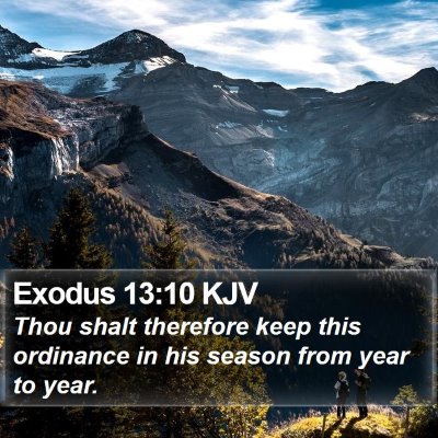 Exodus 13:10 KJV Bible Verse Image