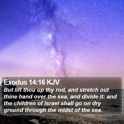 Exodus 14:16 KJV Bible Verse Image