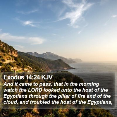 Exodus 14:24 KJV Bible Verse Image