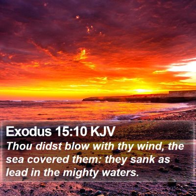 Exodus 15:10 KJV Bible Verse Image