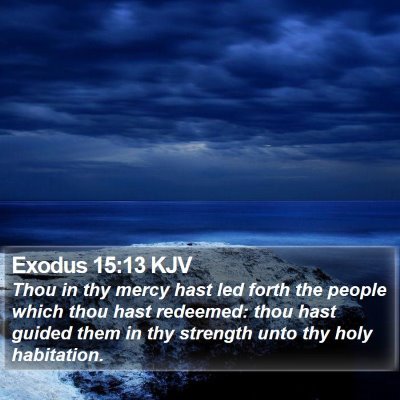 Exodus 15:13 KJV Bible Verse Image
