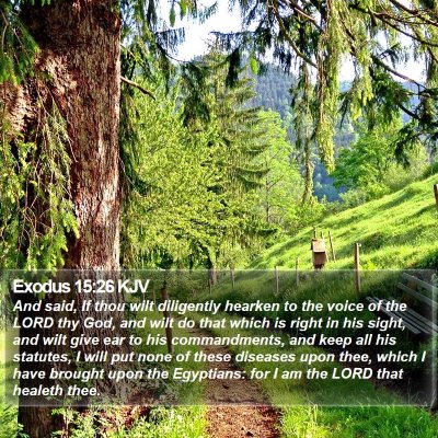 Exodus 15:26 KJV Bible Verse Image