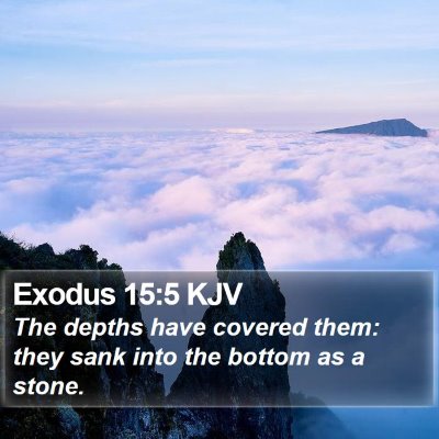 Exodus 15:5 KJV Bible Verse Image