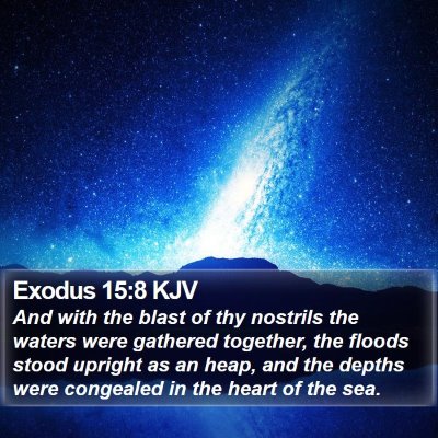 Exodus 15:8 KJV Bible Verse Image