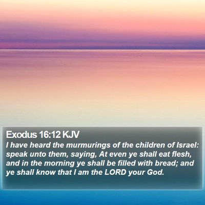 Exodus 16:12 KJV Bible Verse Image