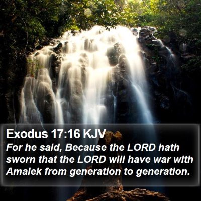 Exodus 17:16 KJV Bible Verse Image