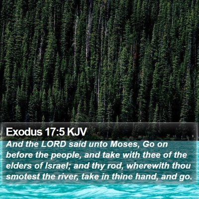 Exodus 17:5 KJV Bible Verse Image