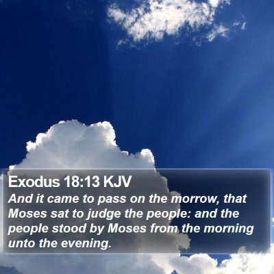Exodus 18:13 KJV Bible Verse Image