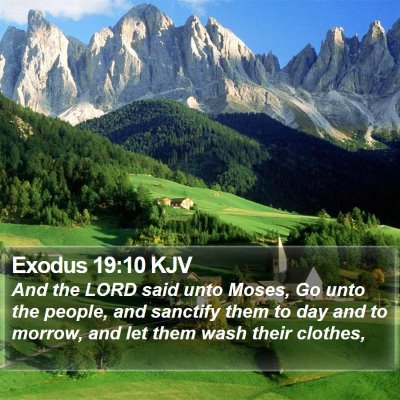 Exodus 19:10 KJV Bible Verse Image