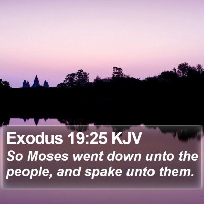 Exodus 19:25 KJV Bible Verse Image