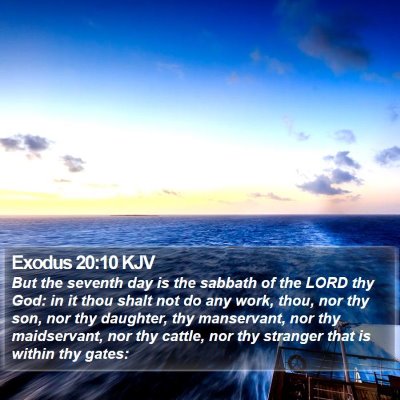 Exodus 20:10 KJV Bible Verse Image