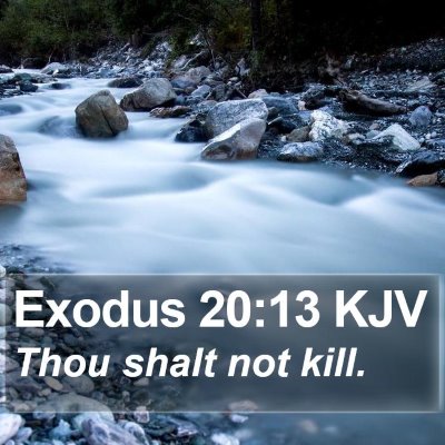 Exodus 20:13 KJV Bible Verse Image