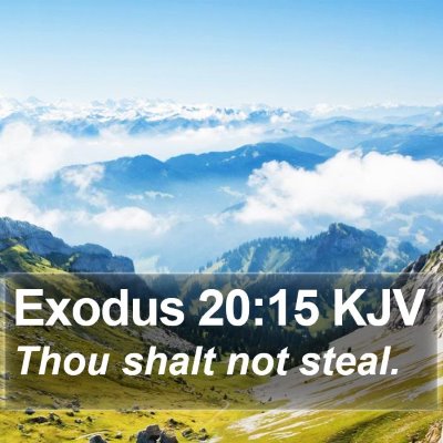 Exodus 20:15 KJV Bible Verse Image