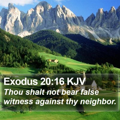 Exodus 20:16 KJV Bible Verse Image