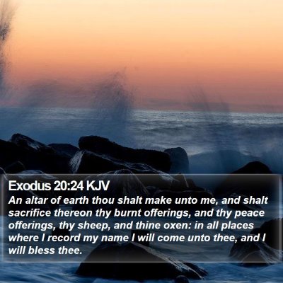 Exodus 20:24 KJV Bible Verse Image