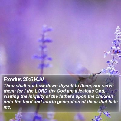 Exodus 20:5 KJV Bible Verse Image