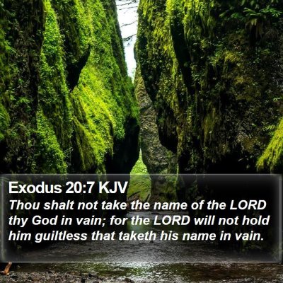 Exodus 20:7 KJV Bible Verse Image