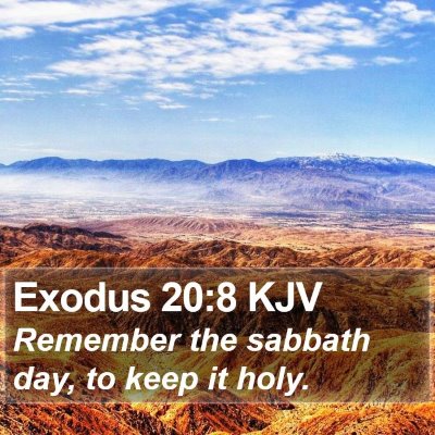 Exodus 20:8 KJV Bible Verse Image