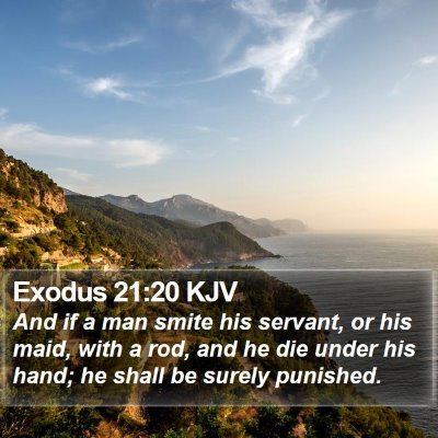 Exodus 21:20 KJV Bible Verse Image