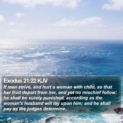 Exodus 21:22 KJV Bible Verse Image
