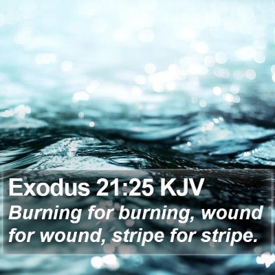 Exodus 21:25 KJV Bible Verse Image