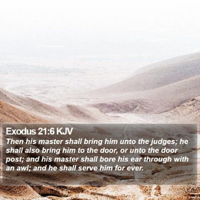 Exodus 21:6 KJV Bible Verse Image