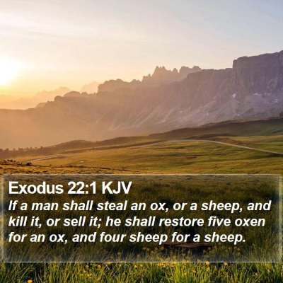 Exodus 22:1 KJV Bible Verse Image