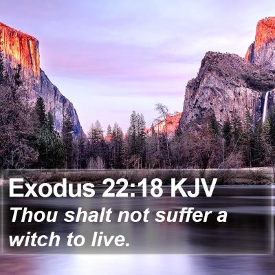 Exodus 22:18 KJV Bible Verse Image