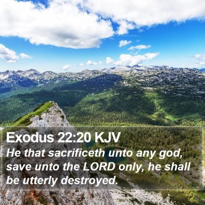 Exodus 22:20 KJV Bible Verse Image
