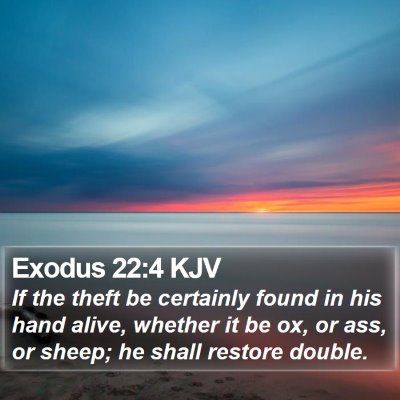 Exodus 22:4 KJV Bible Verse Image