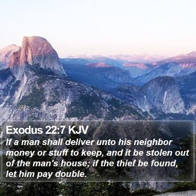 Exodus 22:7 KJV Bible Verse Image
