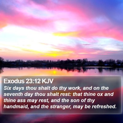 Exodus 23:12 KJV Bible Verse Image
