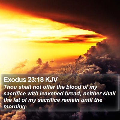 Exodus 23:18 KJV Bible Verse Image