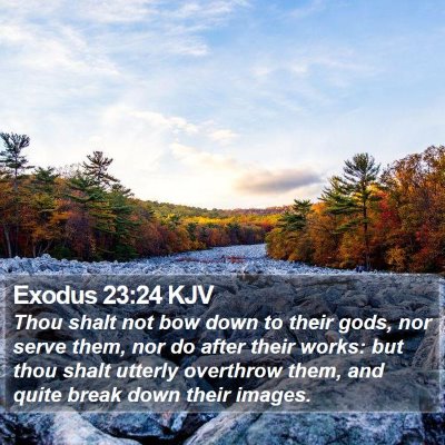 Exodus 23:24 KJV Bible Verse Image