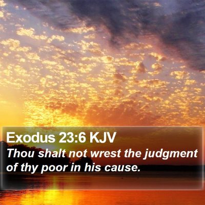 Exodus 23:6 KJV Bible Verse Image