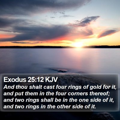 Exodus 25:12 KJV Bible Verse Image