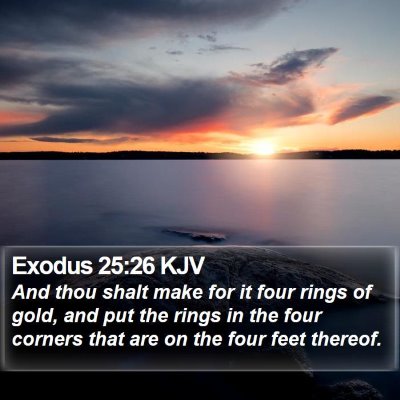 Exodus 25:26 KJV Bible Verse Image