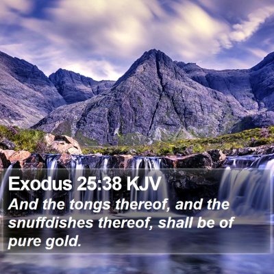 Exodus 25:38 KJV Bible Verse Image