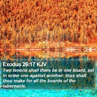 Exodus 26:17 KJV Bible Verse Image